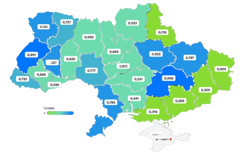 Index of digital transformation of Ukrainian regions