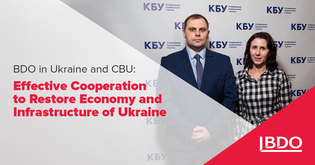 BDO in Ukraine and CBU: United forces to restore Ukraine - BDO